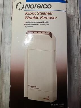 Vintage Norelco Travel Care Fabric Steamer/Wrinkle Remover Model TS60 White.